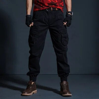Minijatura: High Quality Khaki Casual Pants Men Military Tactical Joggers Camouflage Cargo