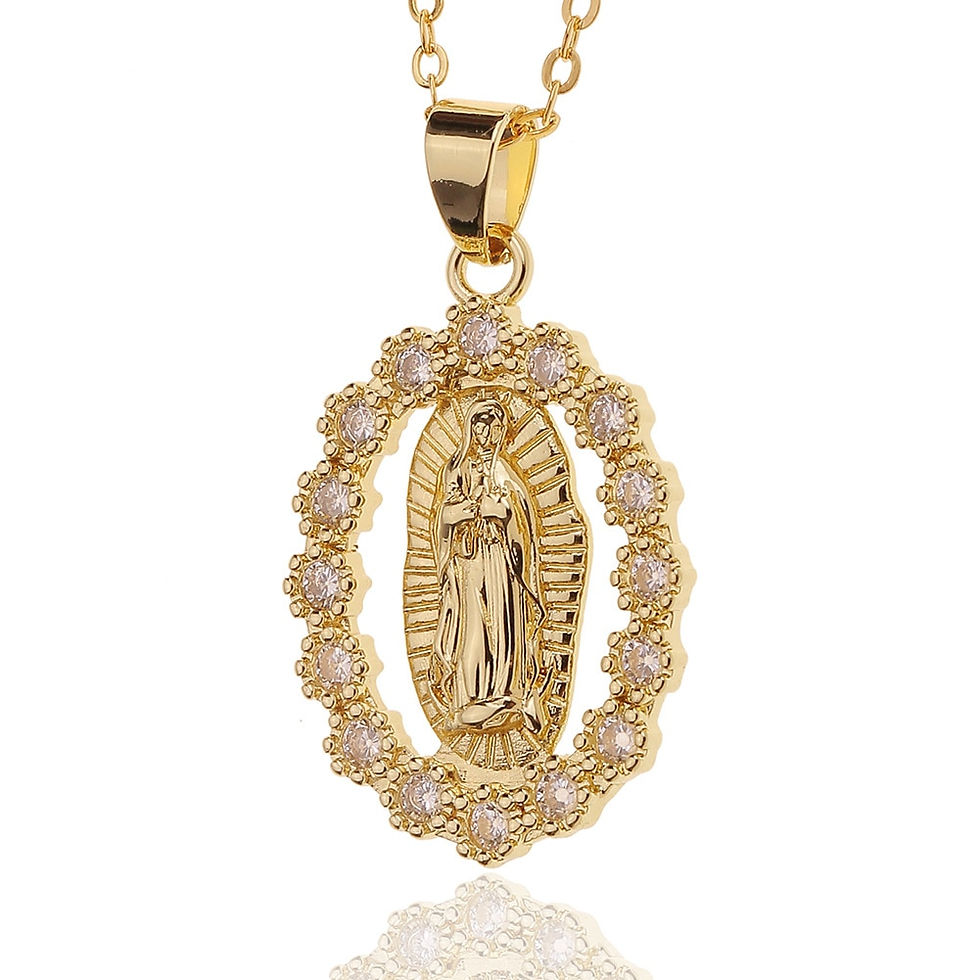 Miniatura: High Quality Women's Religious Jewelry Copper Micro Inlaid Zircon Virgin Mary P