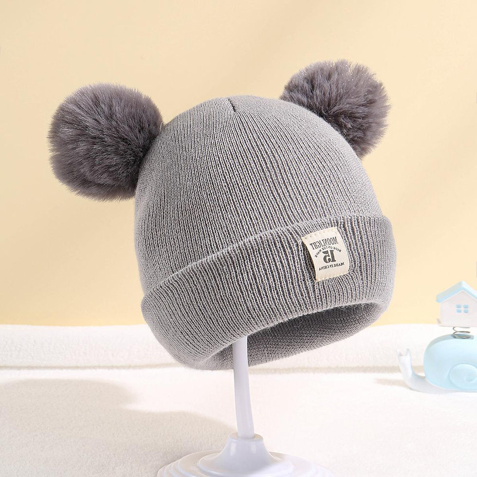 Thumbnail: Children's Wool Double Ball Hat