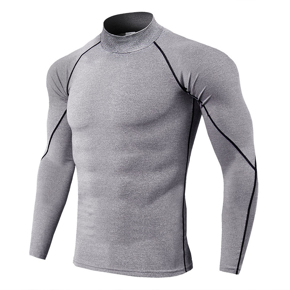 Thumbnail: Men Sport T-shirt Quick Dry Bodybuilding Running Shirt Long Sleeve Compression 