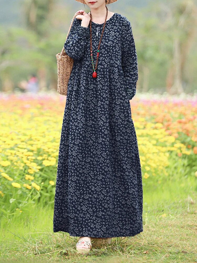 Miniatura: Vintage Women's Printed Dress 2023 ZANZEA Spring Sundress Casual Long Sleeve Ma
