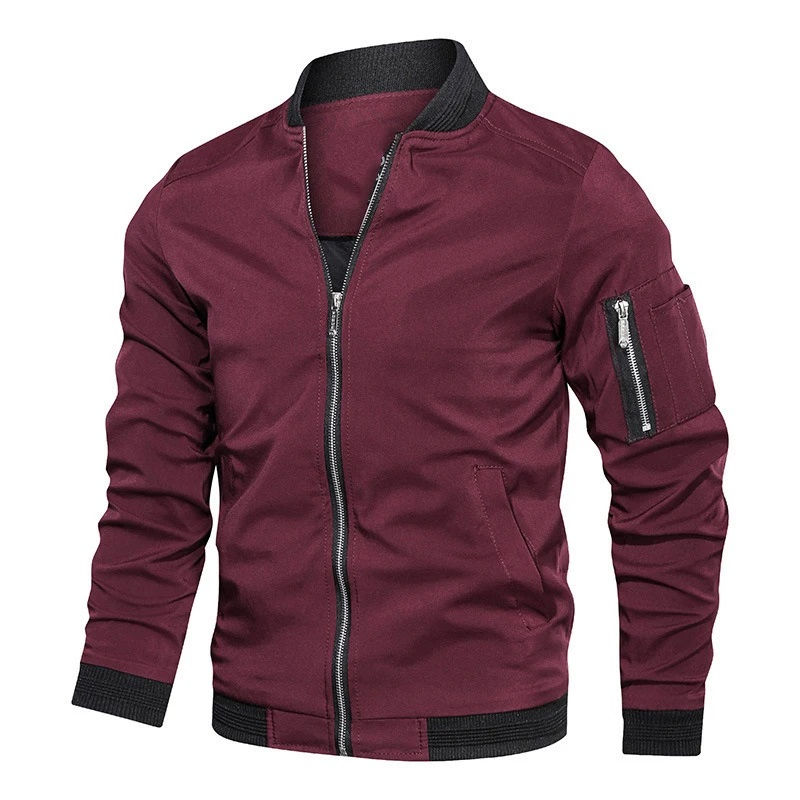 Thumbnail: Spring Autumn Men's Bomber Jacket Casual Lightweight Jacket For Men Sports Wind
