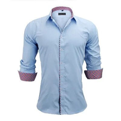 Miniatura: VISADA JAUNA 2017 Hot Sale Casual Men's Shirt Long Sleeve Cotton Shirt Slim Fit
