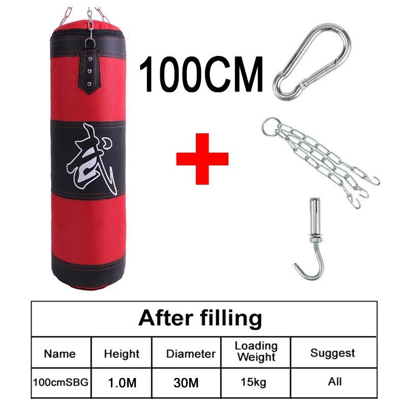 Miniatura: Punch Sandbag Durable Hanging Hollow Sandbag Boxing Heavy Punch Bag With Metal 