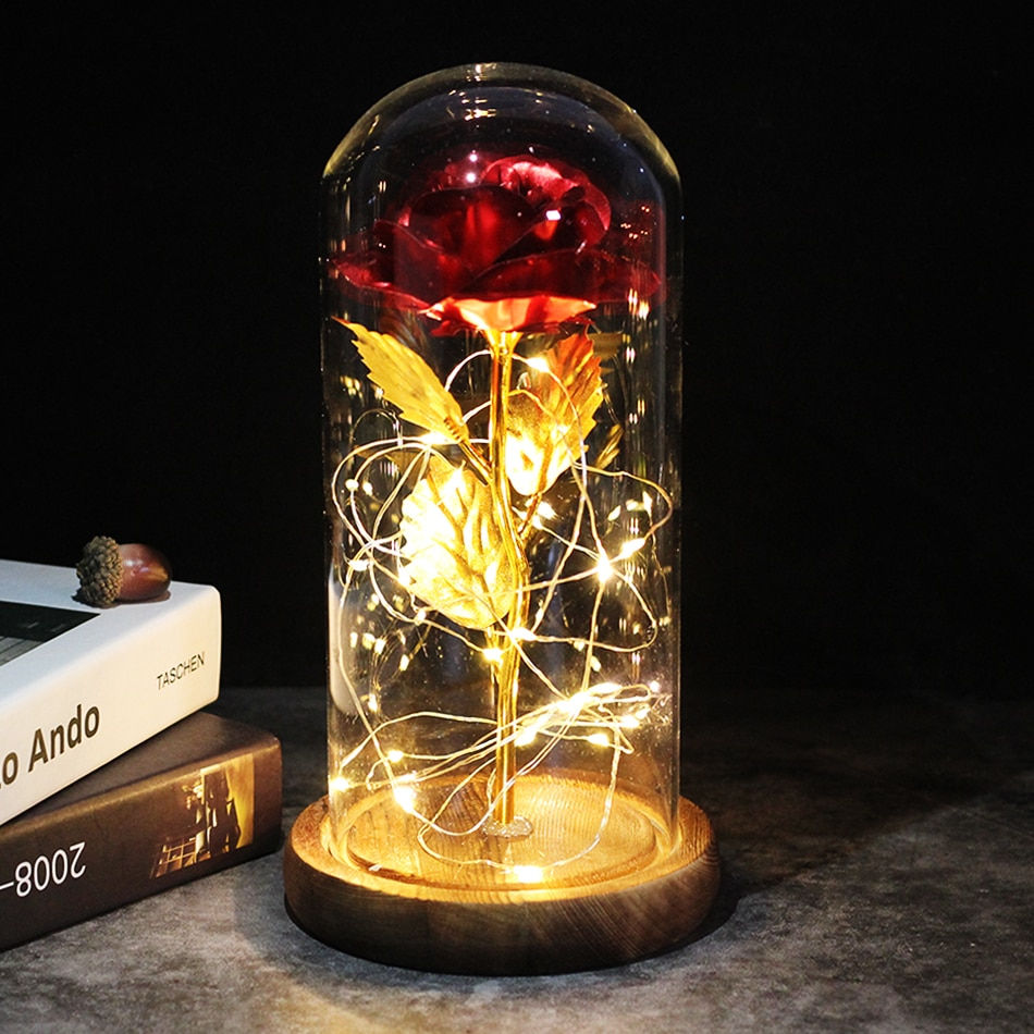 Miniaturebillede: Drop shipping Galaxy Rose Artificial Flowers Beauty and the Beast Rose Wedding 
