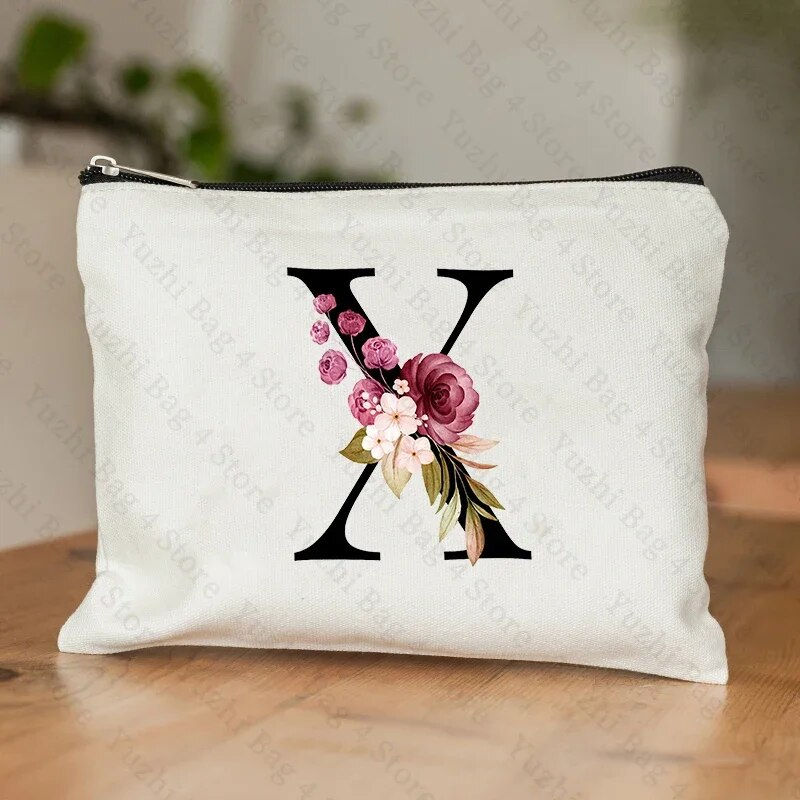 Thumbnail: A-Z Alphabet Cosmetic Storage Bag Initial Graduation Gifts for Teacher Flowers 