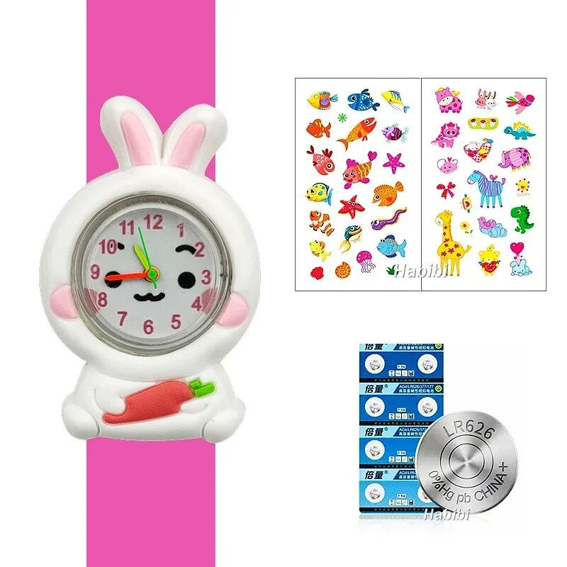 Thumbnail: 2024 New Exquisite Children Watches 2-14 Years Old Baby Study Time Toy Slap Bra
