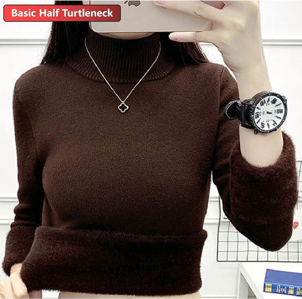 Miniatura: Half Turtleneck Sweater Winter Slim Thicken Knitwear Jumper Woman Soft Knit Pul