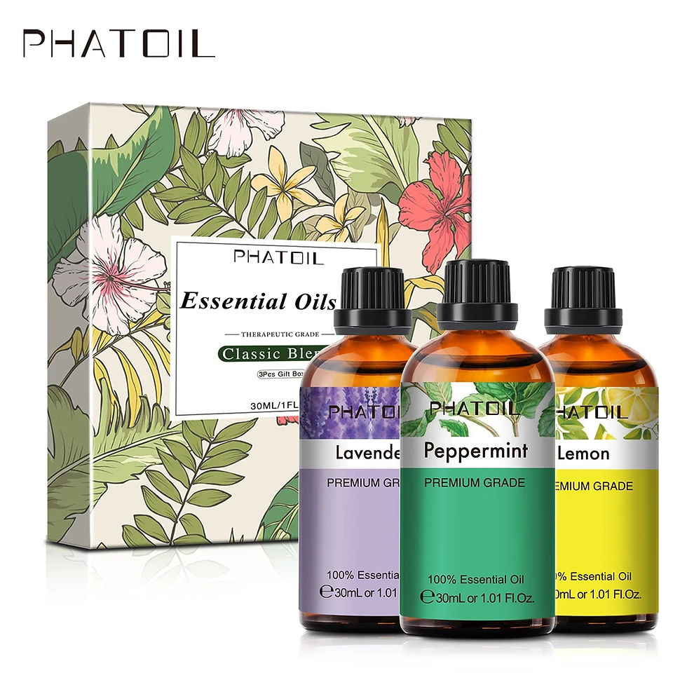 Thumbnail: PHATOIL 3pcs Essential Oils Set for Humidifier 30ml Lavender Lemon Peppermint A