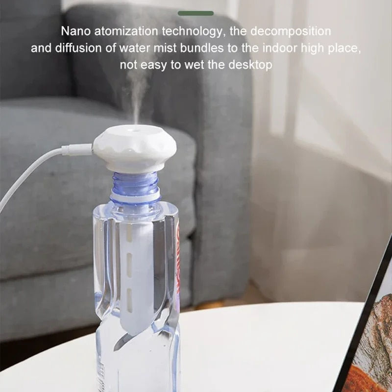 Miniaturebillede: USB Portable Air Humidifier Car Home Room Office Desktop Small Nano Spray Water