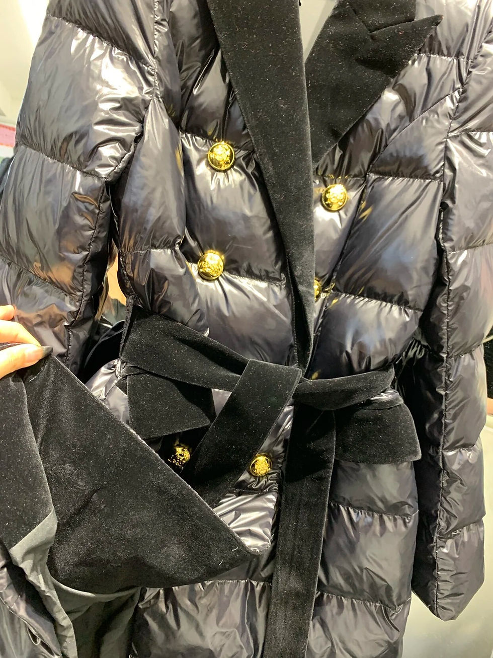 Thumbnail: HIGH STREET Newest Winter 2024 Designer Outerwear Women's Double Row Velvet Spl