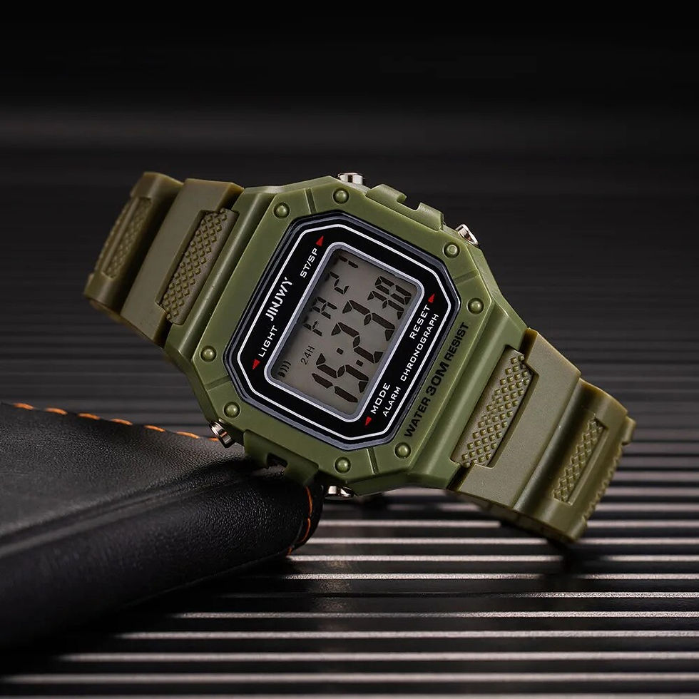 Thumbnail: Digital Watch For Men 2023 LED Electronic Wristwatch Chronograph Sport Waterpro