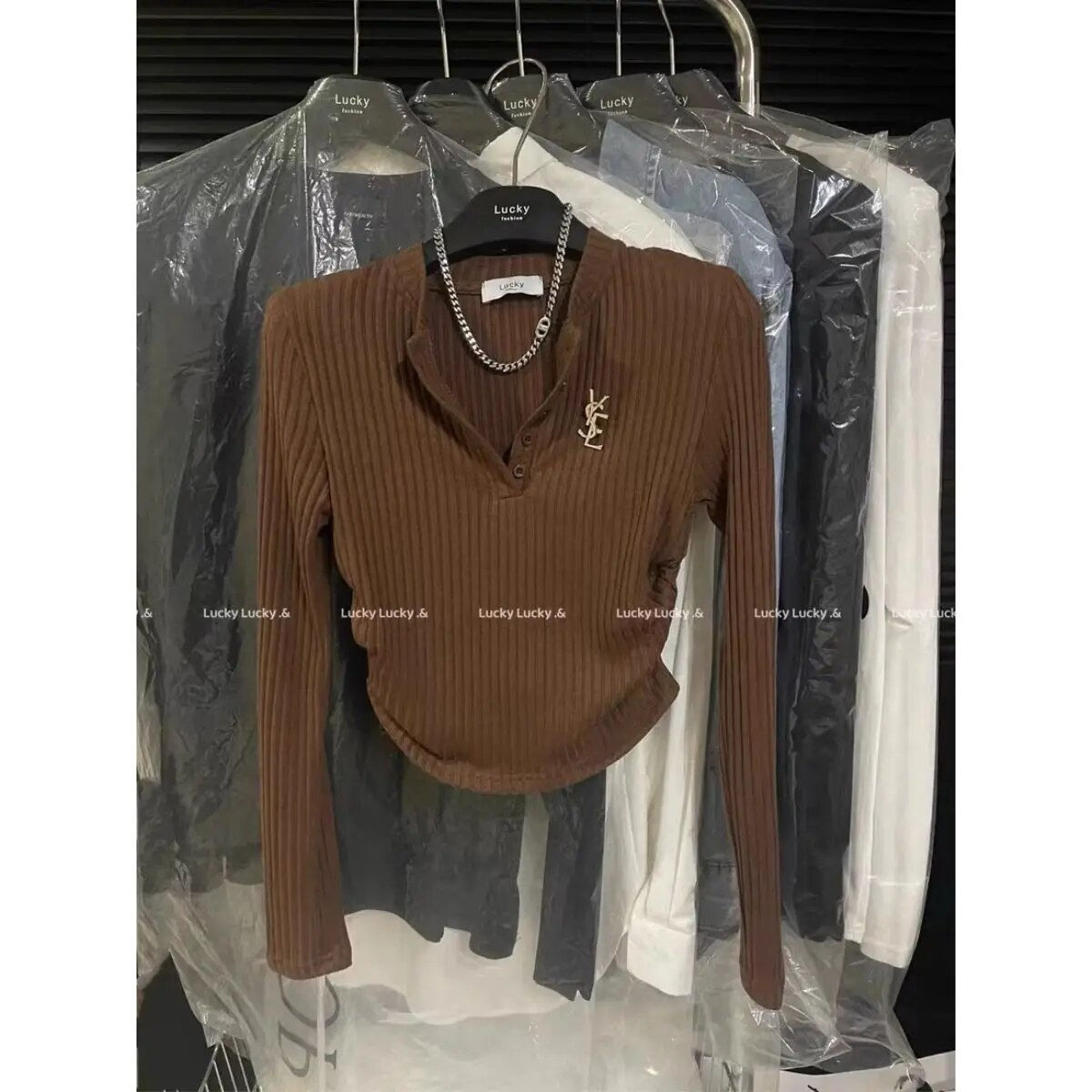 Wholesale Hot Sweet T Shirts Spring Autumn Long Sleeve Crop Short Tops Side Fol