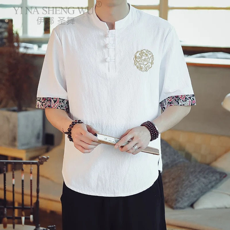 Miniatura: Japanese Samurai Traditional Style Kimono Casual Shirt Fashion New Jackets Men