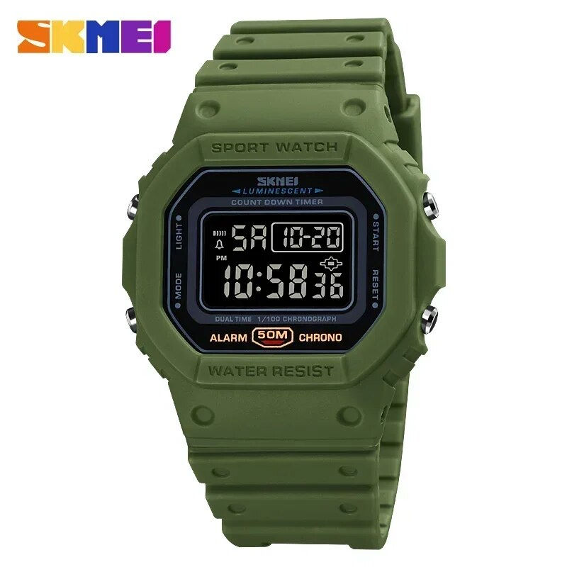 Miniaturebillede: Skmei 1628 Men's Watch Dual Time Countdown Multifunctional Digital Sports Watch