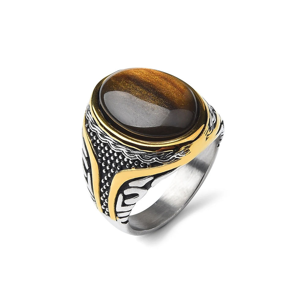 Thumbnail: Men's/Women Many Gem style colors 316LStainless Steel Rings Classic Fashion Tre