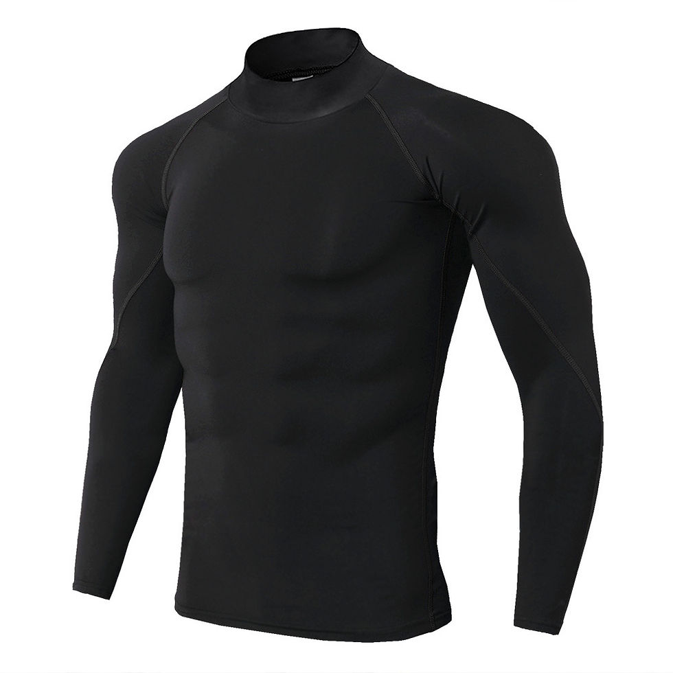 Thumbnail: Men Sport T-shirt Quick Dry Bodybuilding Running Shirt Long Sleeve Compression 