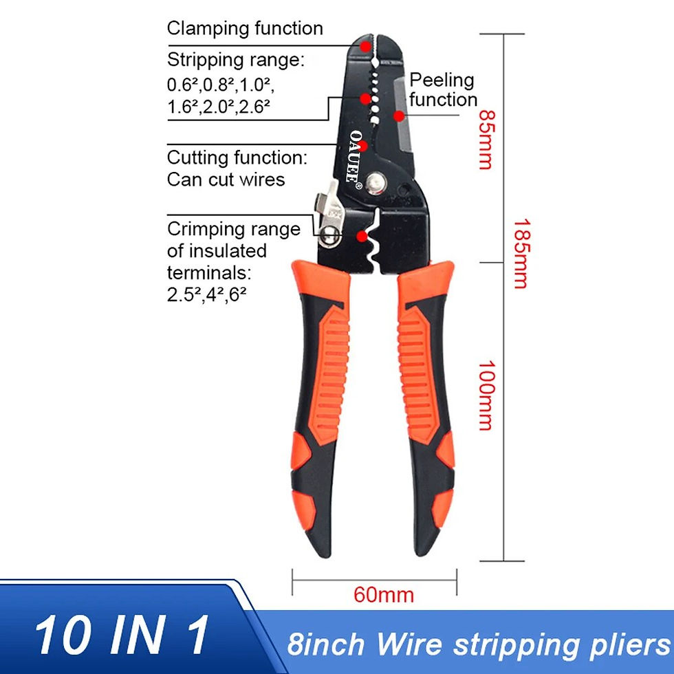 Thumbnail: 10 in 1 Wire Pliers Stripper Multifunctional Electrician Peeling Household Netw