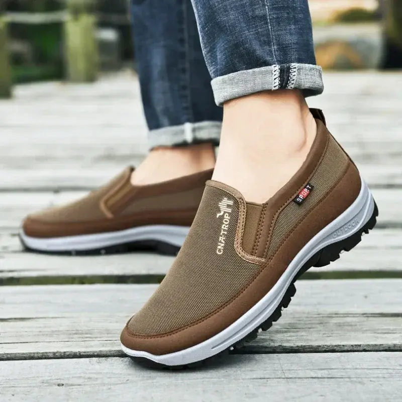 Miniatura: Men's Casual Shoes Classic Loafers Anti-slip Soft Sole Comfortable Men's Leathe