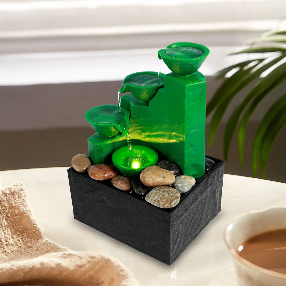 ภาพขนาดย่อ: Tabletop Fountain Mini Indoor Water Fountain Creative Gifts Fengshui Home Deskt