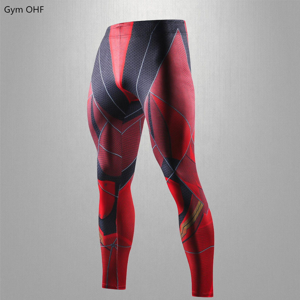Super Hero 3D Thermal Casual Pants Men Brand Compression Tights Skinny Leggings