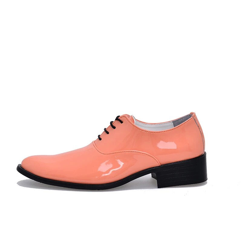 Thumbnail: High Heel Leather Shoes Men Shoes Elevator Shoes Multicolour Male Oxfords Point
