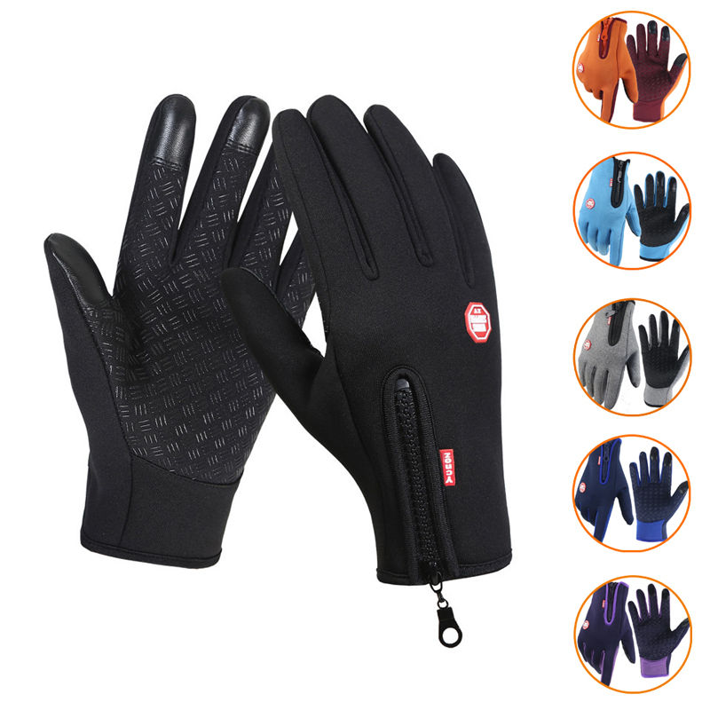 New Winter Gloves Men Women Touch Cold Waterproof Motorcycle Cycle Gloves Male