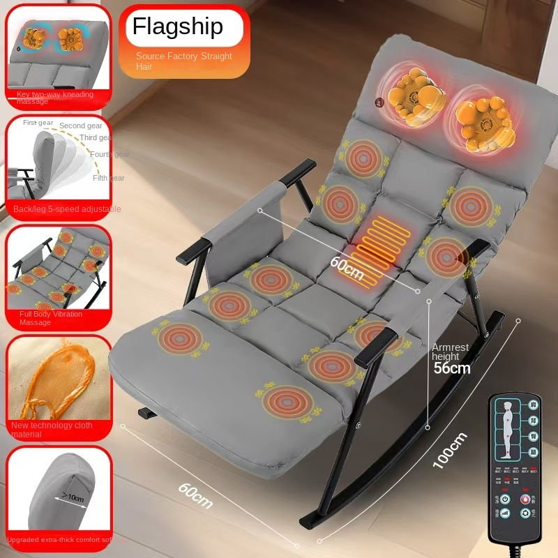 Thumbnail: Electric Leisure Reclining Home Office Massager Shiatsu Rocking Massage Chair w