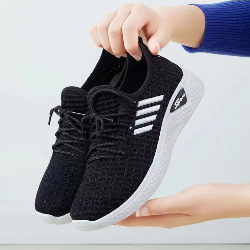 Thumbnail: Trendy Shoes New Fly-Knit Sneakers Spring and Summer Soft Bottom Casual Mom Sho