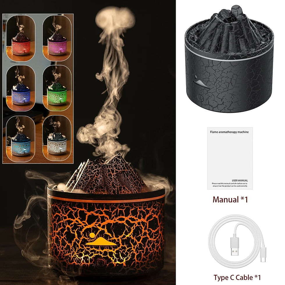 Thumbnail: Volcano Fire Flame Air Humidifier Aroma Diffuser Essential Oil with Remote Cont