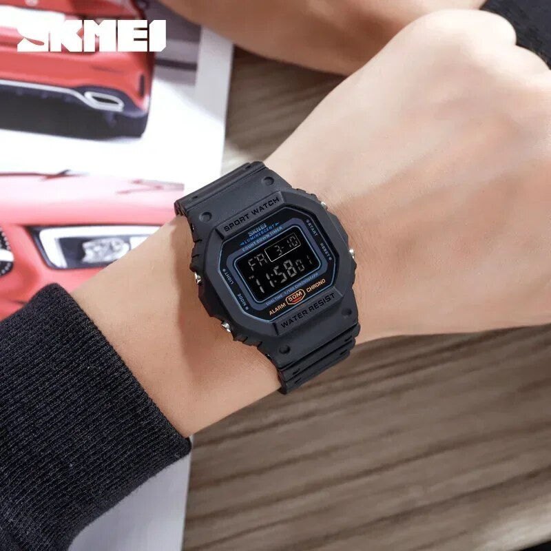 Miniatura: Skmei 1628 Men's Watch Dual Time Countdown Multifunctional Digital Sports Watch
