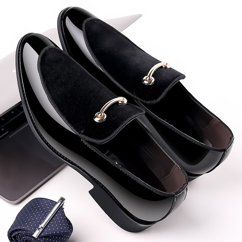 Thumbnail: Suede Shoes for Men Luxury Designer Men Dress Shoes Fashion  Elegant Wedding Sh
