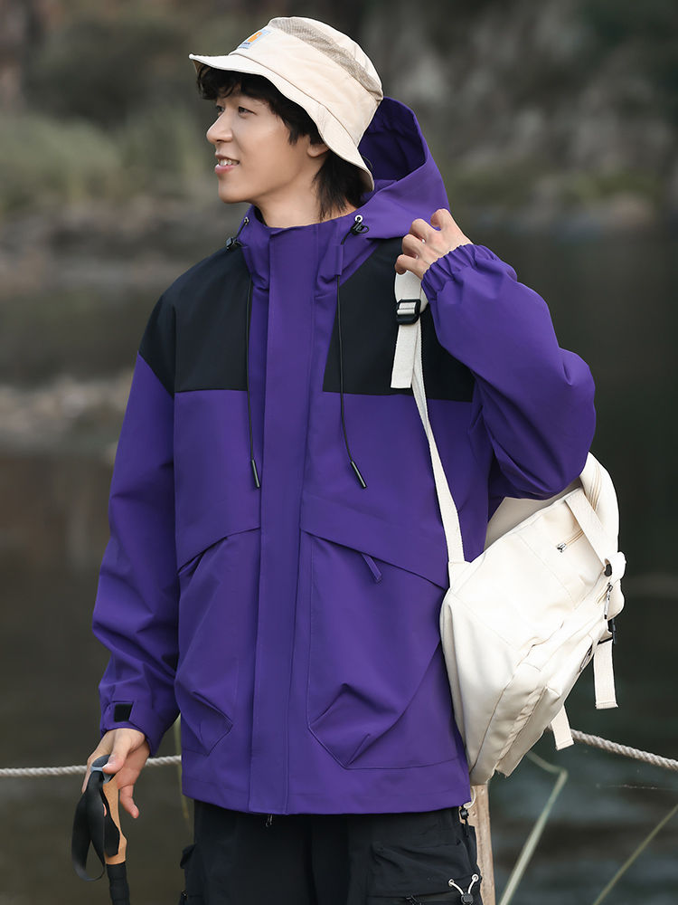 Thumbnail: Spring Autumn Casual Jacket Men/Women Korean Fashion Patchwork Outdoor Unisex C