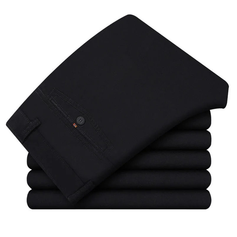 Miniatiūra: Men's Summer Thin Casual Suit Pants Autumn Thick Cotton Classic Business Fashio