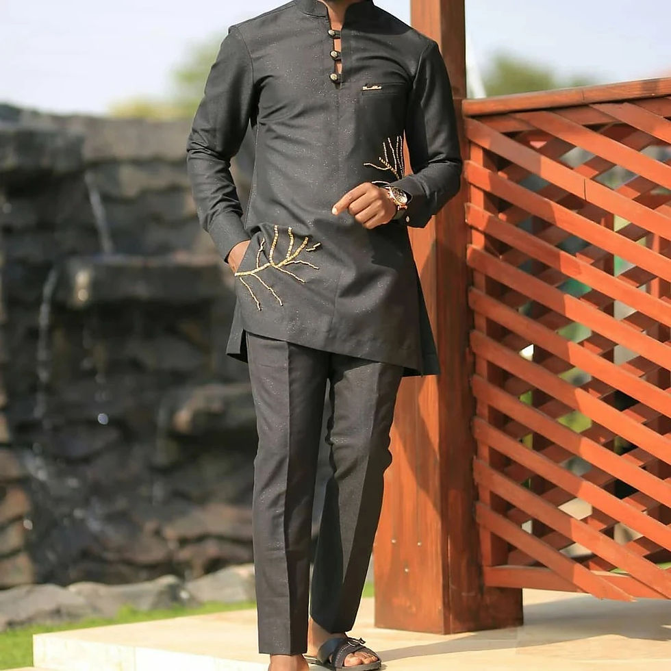 Thumbnail: 2023 African Men Dashiki Long Sleeve 2 Piece Set Traditional Africa Clothing St