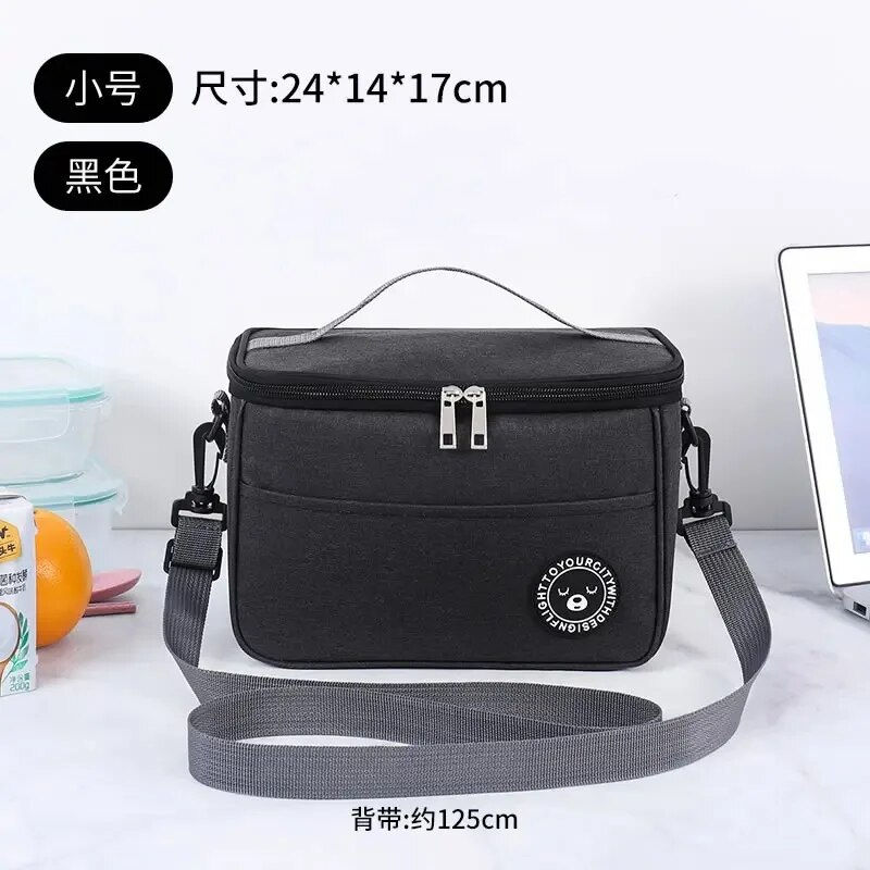 Thumbnail: New Portable Lunch Bag Food Thermal Box Waterproof Office Cooler Lunchbox With 