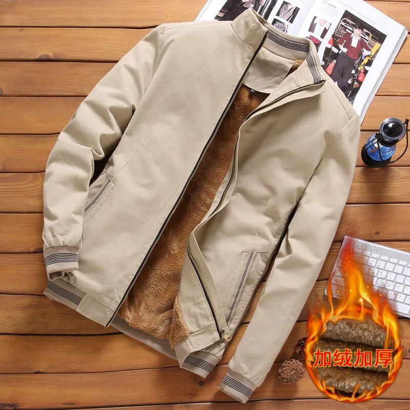 ภาพขนาดย่อ: JUMPSNOW 2023 Men's Jacket Winter New Fashion Style Plus Velvet Thick Korean Ve
