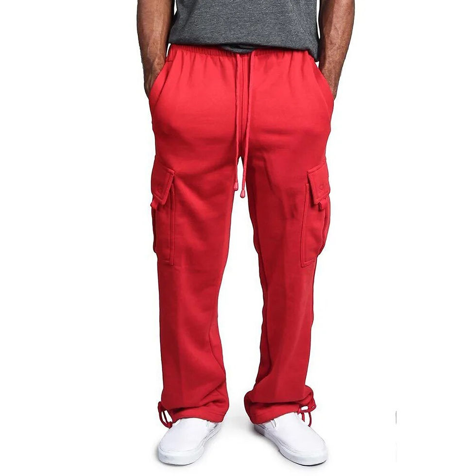 Sīktēls: Men's Fashion All Loose Straight Leg Overalls Outdoor Leisure Sports Jogging Ca