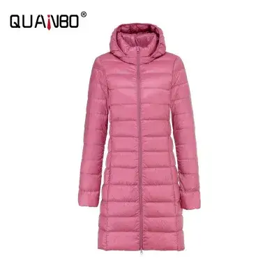 Thumbnail: Women Skirt Down Jacket Fashion Hooded Hat Detachable Long Ultra Lightweight Pa