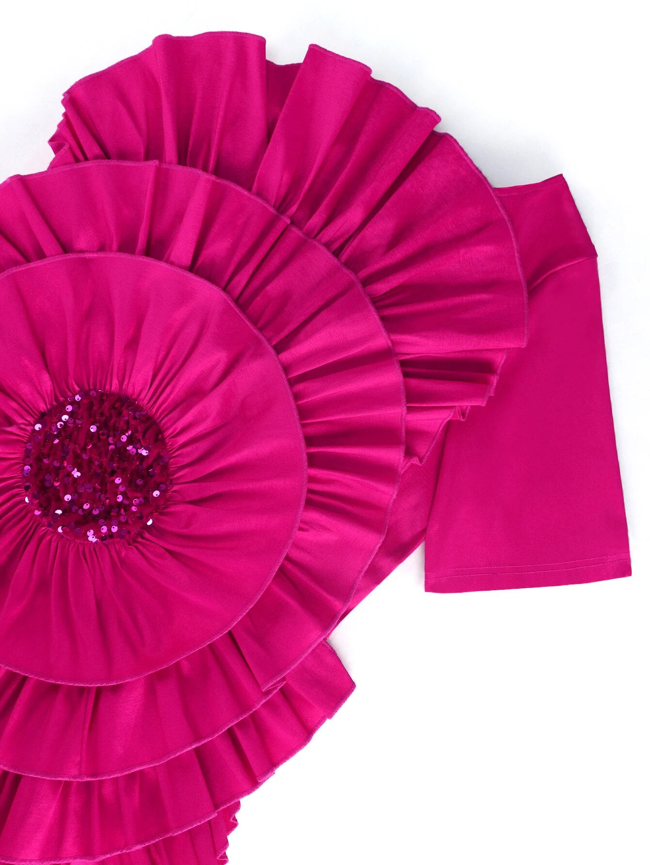 Women Luxury Birthday Dress Bodycon One Shoulder Flower Ruffles Evening Occasio