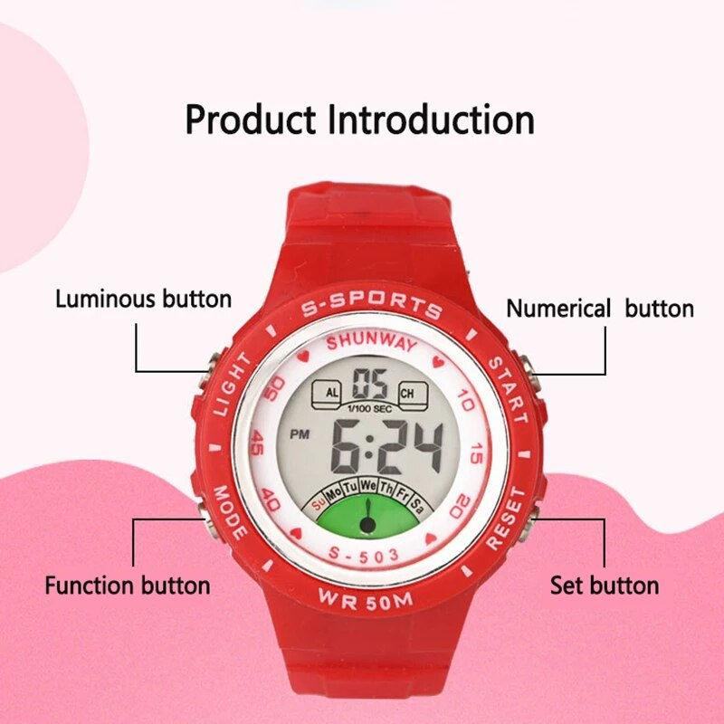 Thumbnail: UTHAI CE02 Kids Children's Watch Electronic Quartz WristWatch for Boy Girl 50m 