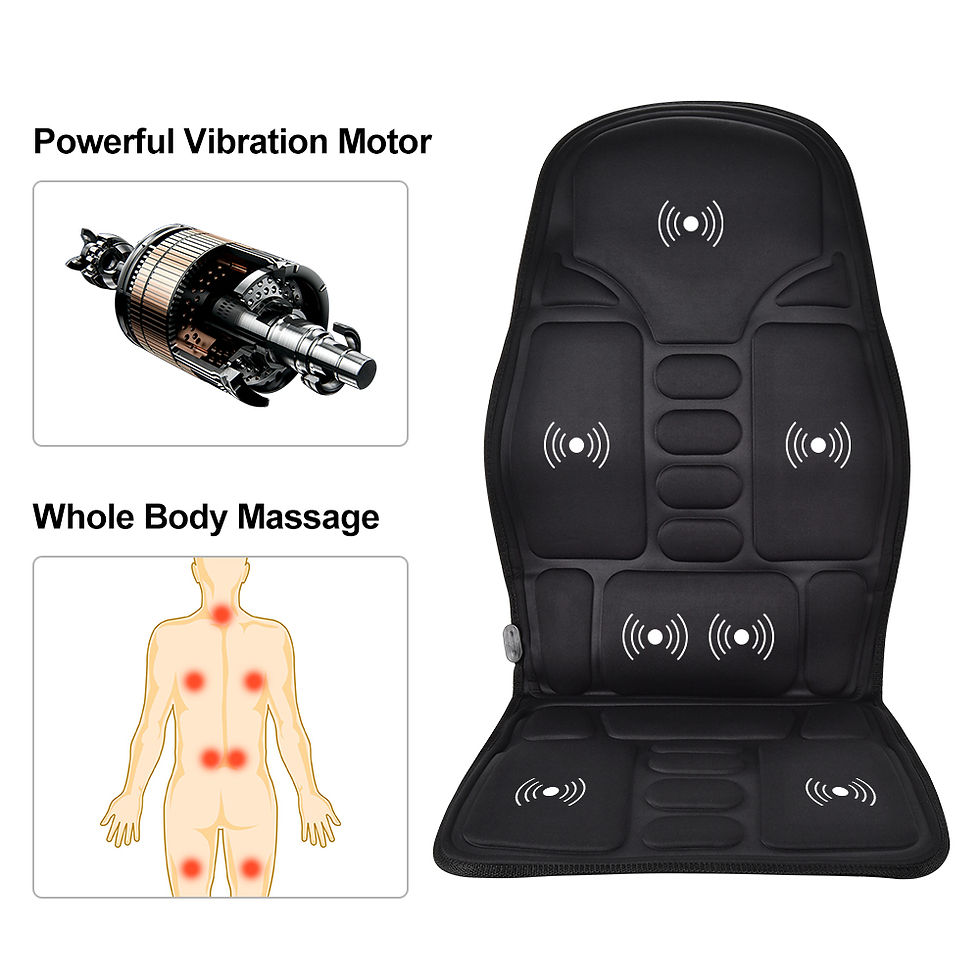 Thumbnail: Electric Heating Vibrating Back Massager Portable Massaging Chair Cussion Seat