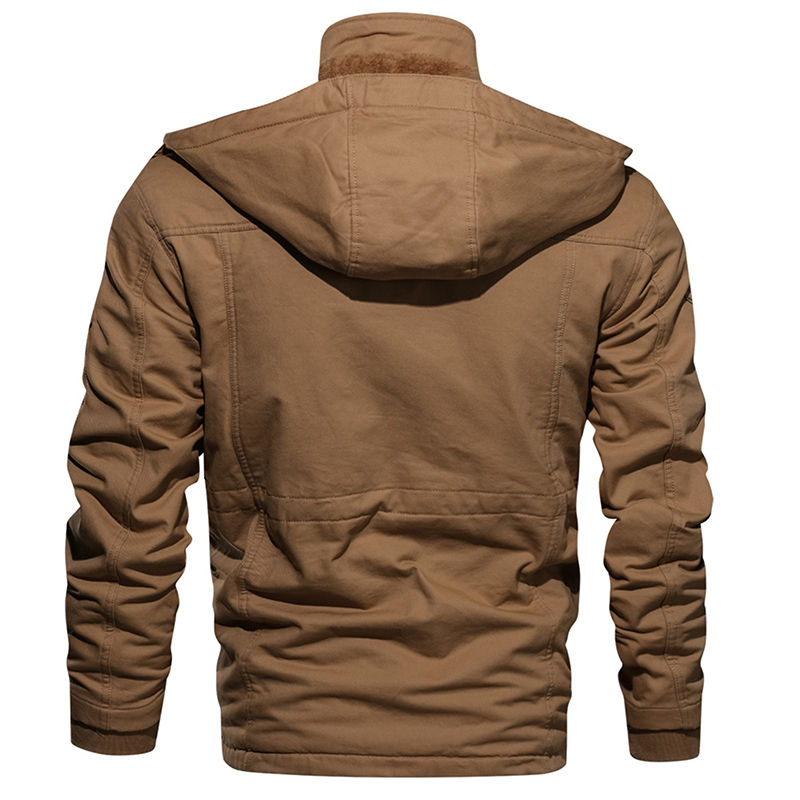 Indexkép: Men Winter Fleece Jacket Warm Hooded Coat Thermal Thick Outerwear Male Military
