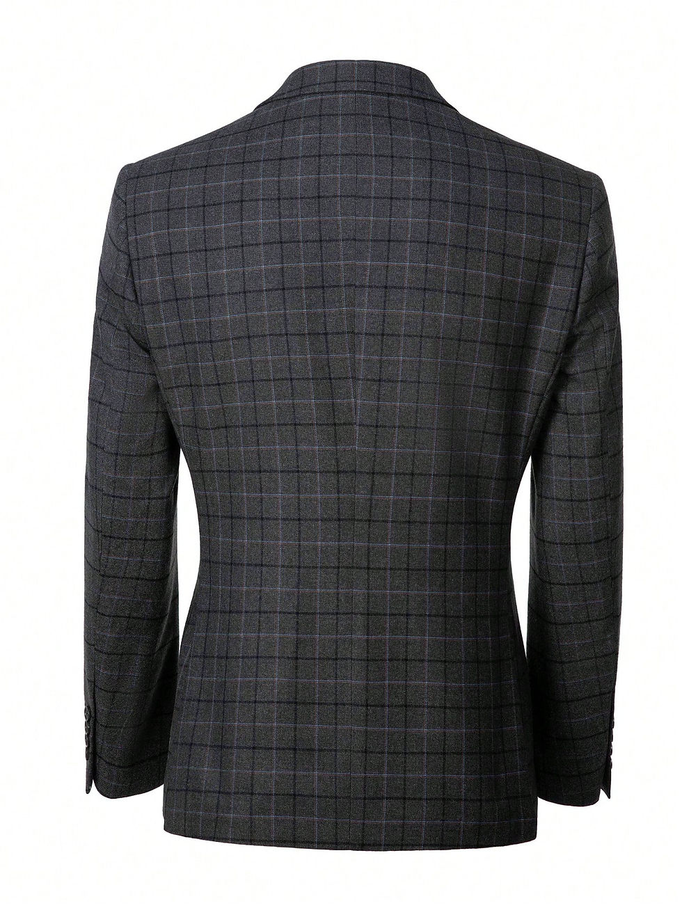 섬네일: 3pcs Men's Plaid Blazer, Vest, And Pants Suit Set
