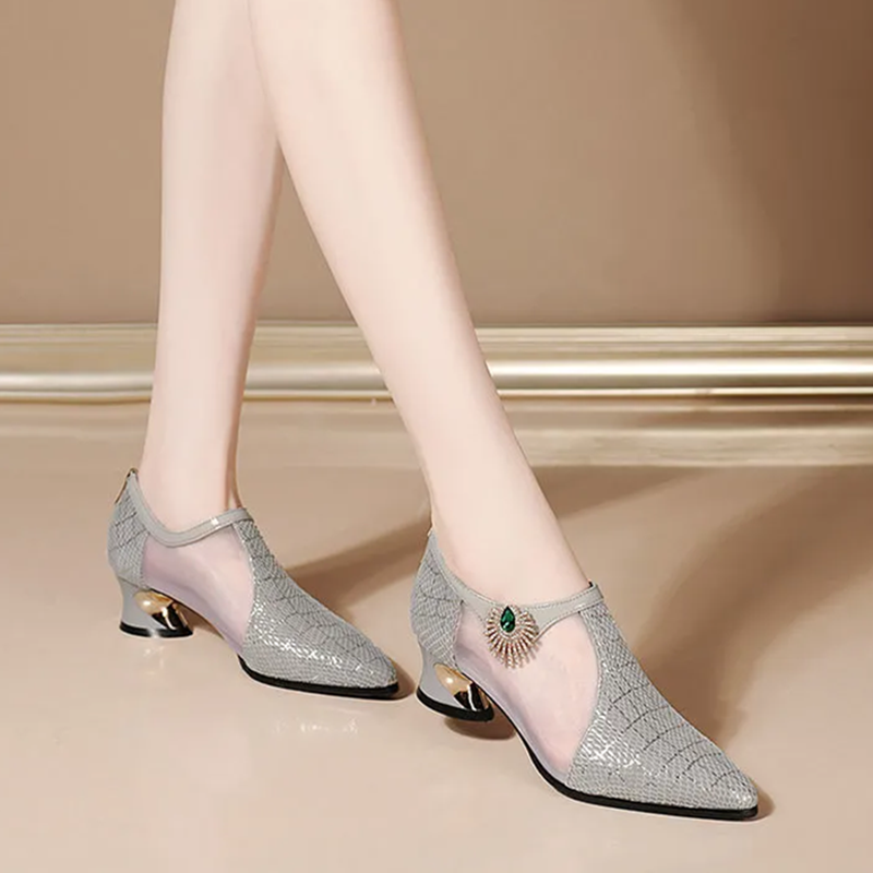 Thumbnail: Women Fashion Plus Size Spring & Summer High Quality Breathable Heel Shoes Lady