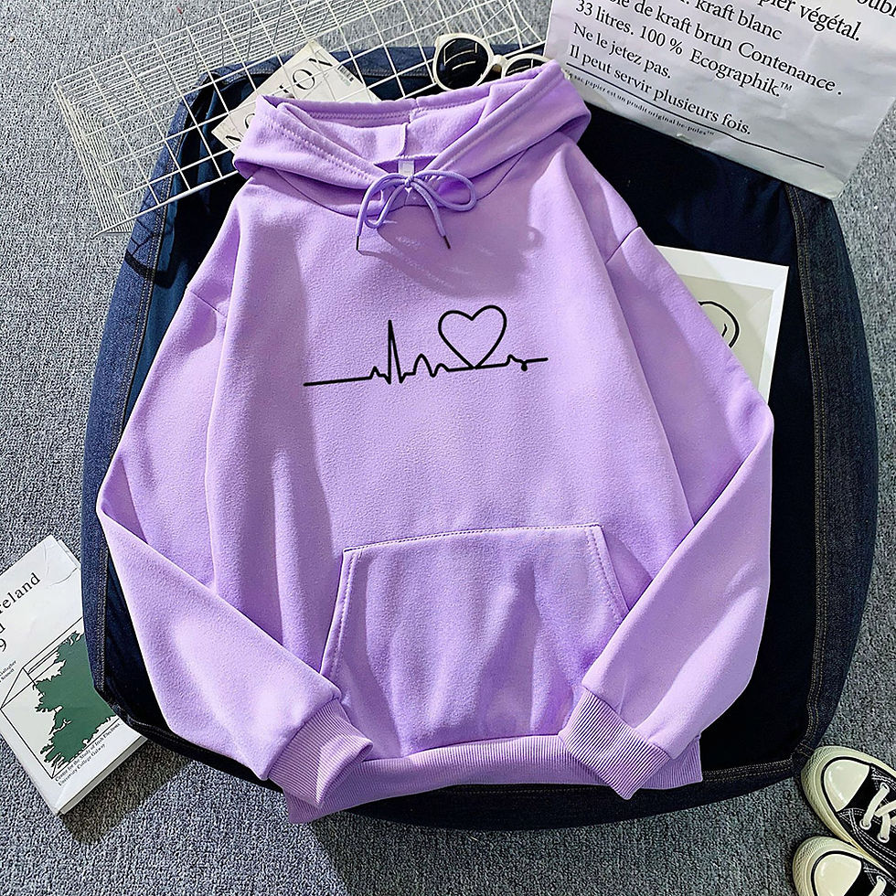 Thumbnail: Women Casual Print Loose Hoodies Spring Long Sleeve Hooded Sweatshirt Harajuku 