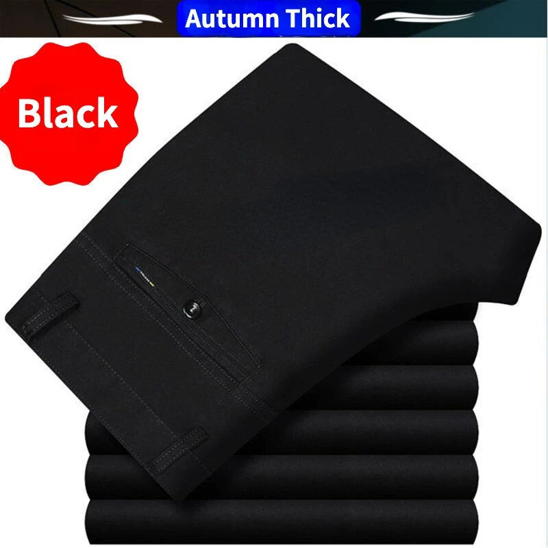 Hình thu nhỏ: Men's Summer Thin Casual Suit Pants Autumn Thick Cotton Classic Business Fashio