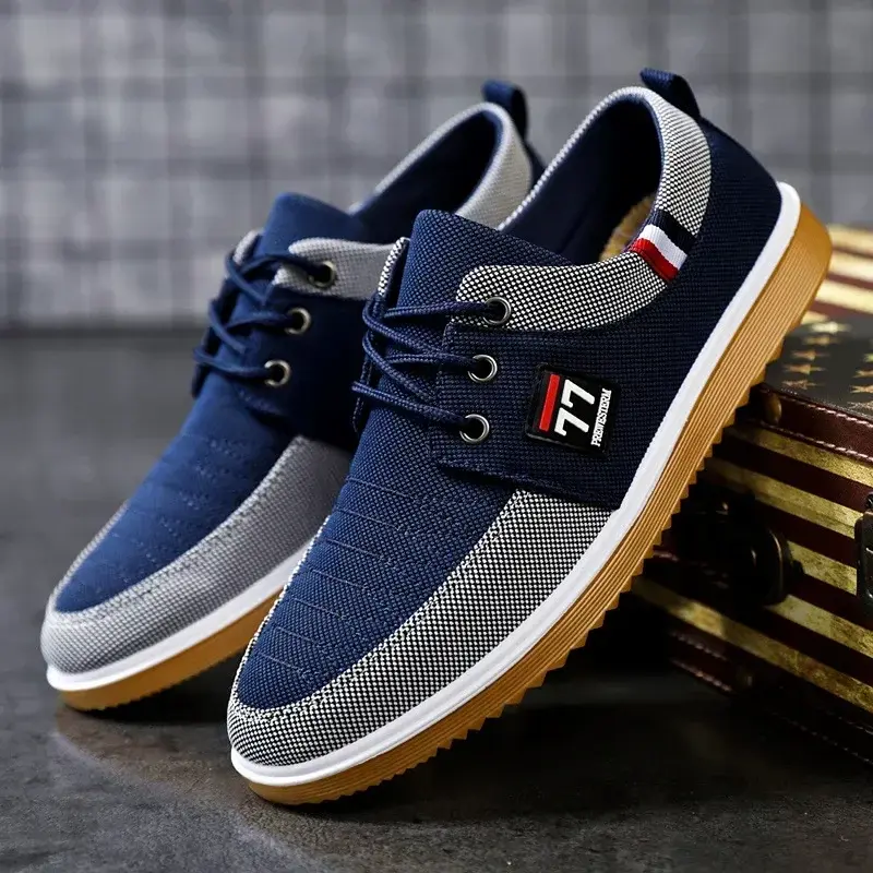 Thumbnail: Men's casual shoes Vulcanized Work loafers Mesh Lightweight Man sports shoes Ca