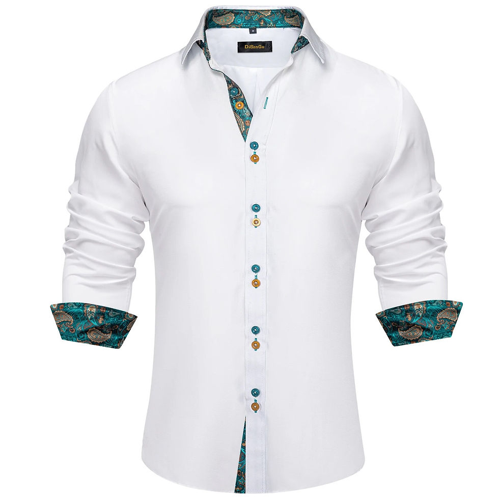 Thumbnail: Designer Men's Shirts with Contrasting Colors Collar and cuff 2023 New Casual S
