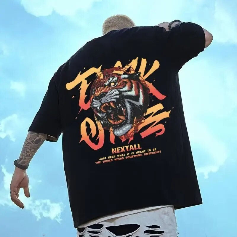 Miniatura: Men's Cotton Short Sleeve T-shirt Summer Oversize Loose And Breathable Graphic 